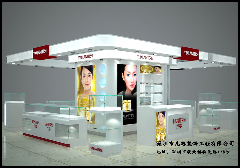 劣质的化妆品展柜设计制作必然会影响商品的销售!