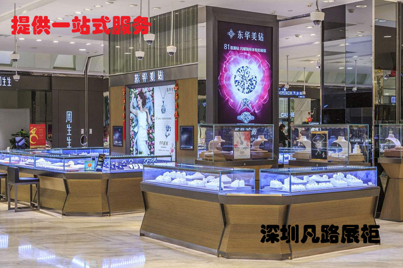 现代流向木质烤漆化妆品展示柜台制作如何选择木材!