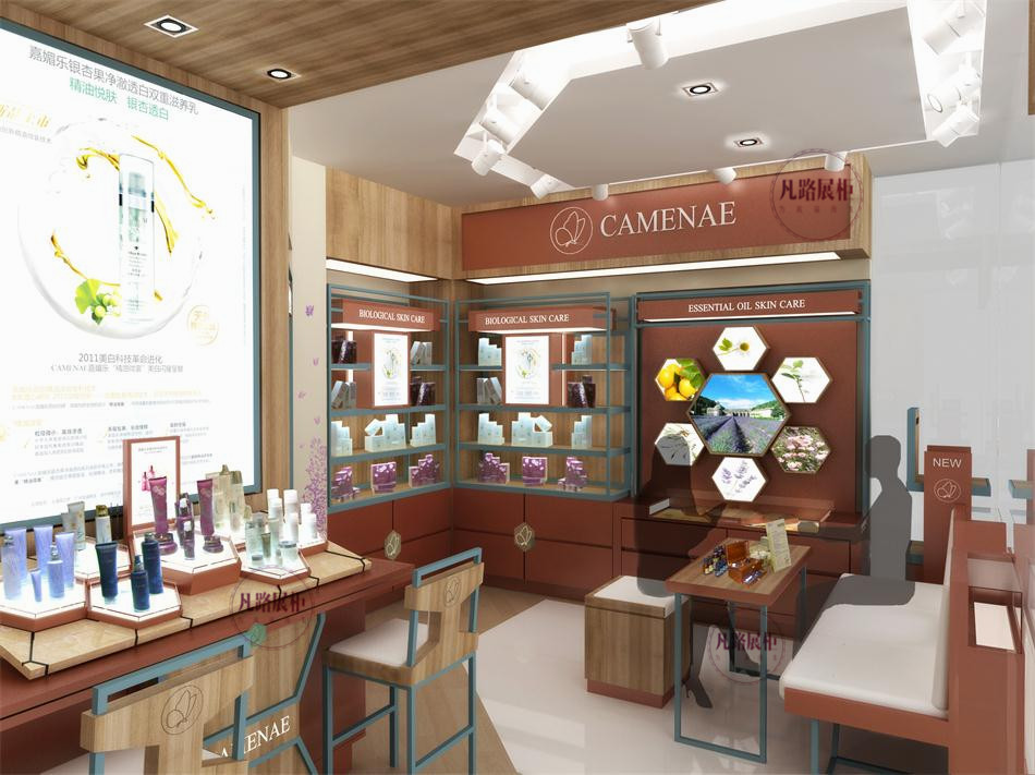 化妆品门店选对展柜是吸引消费者很重要因素