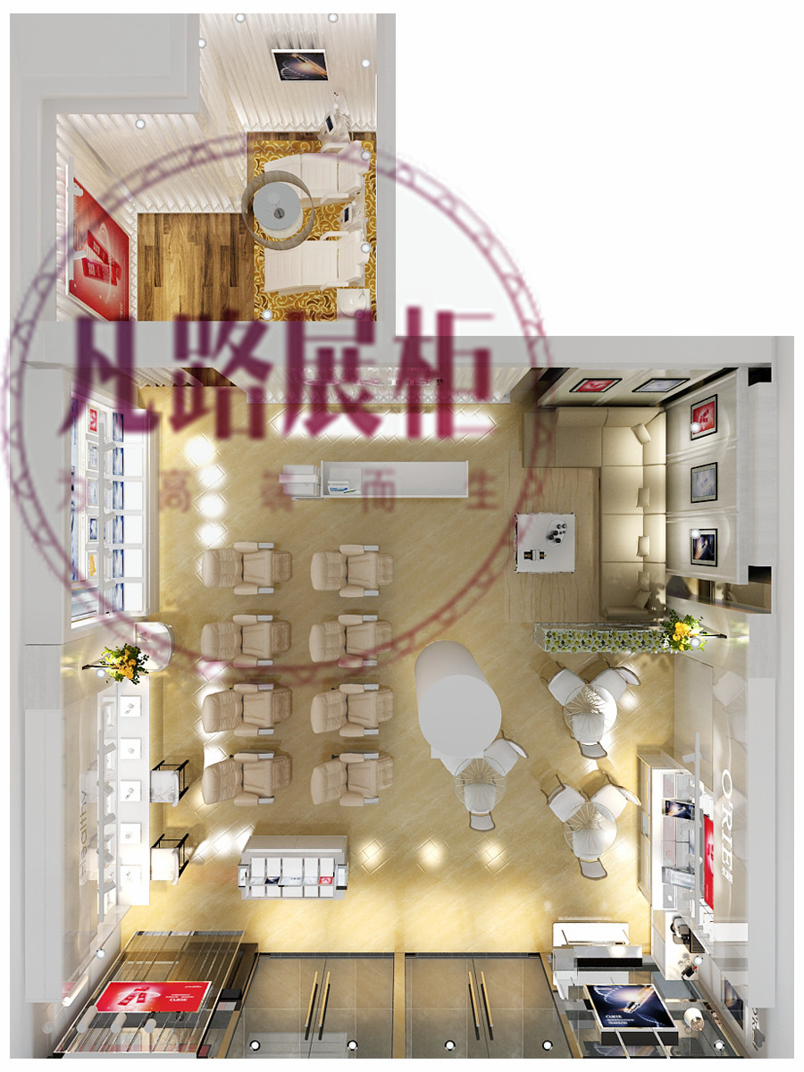 深圳化妆品展厅整体设计效果图