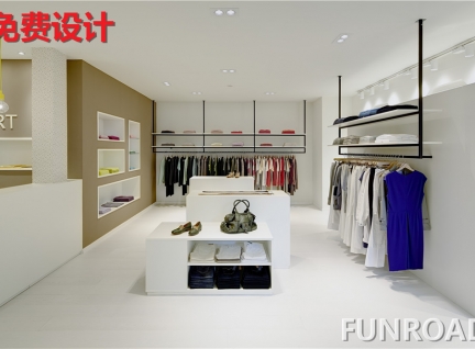 商业奢饰品衣服包包展示柜台设计效果图