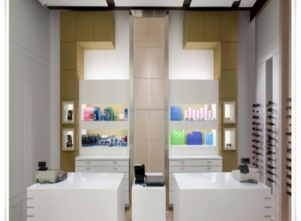 凡路商业高端眼镜店展示柜台效果图