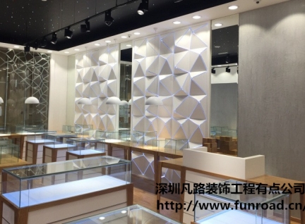 卡西尼豪华手表展示柜台设计陈列效果图-可订制
