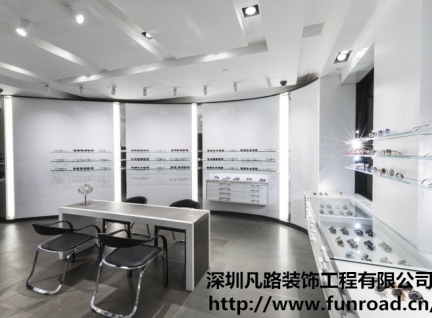 凡路出口澳洲不锈钢手表展示柜台陈列设计效果图-可订制