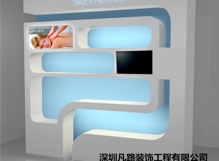 新款亚克力C2化妆品柜台设计效果图-可订制