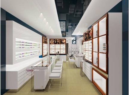 眼镜店展柜设计案例效果图