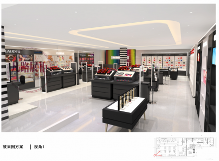 300平米美妆店展柜设计制作方案