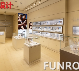 简约时尚手表店定制类手表展示柜台设计案例