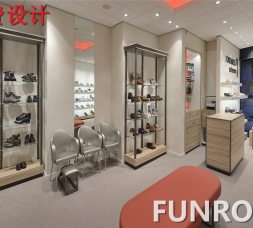 春季新款出口鞋子包包展示柜台设计