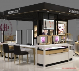 威玛仕德黑色烤漆化妆品展示柜