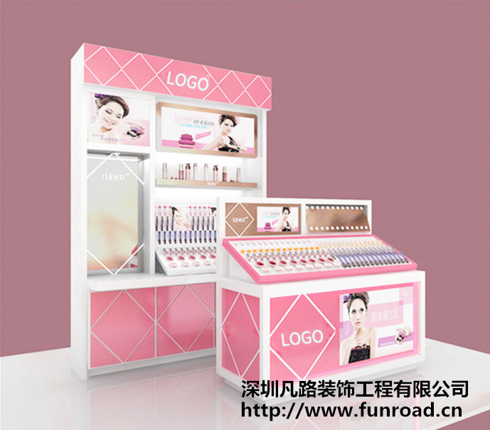 化妆品柜台要定做目的?非定做化妆品展柜有什么缺点?