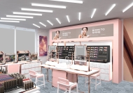 深圳展柜厂浅谈韩系美妆店展柜设计制作