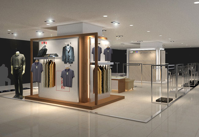 服装展示柜店面情况