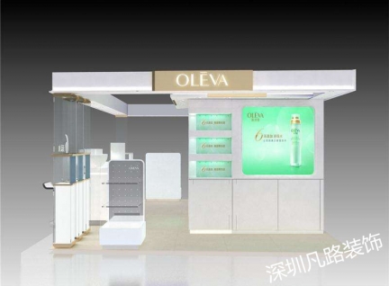 2017现款压克力化妆品展示柜台2D设计效果图