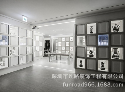欧式白色简约眼镜展柜设计效果图