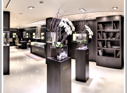 手表店柜台式手表展柜效果图01