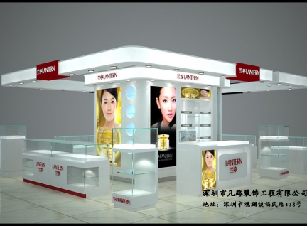 xy-新款化妆品展柜柜台陈列效果图-可来图订制