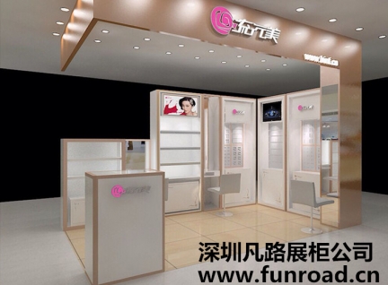 新款2017秋季订制木质烤漆化妆品柜台制作效果图-可订制
