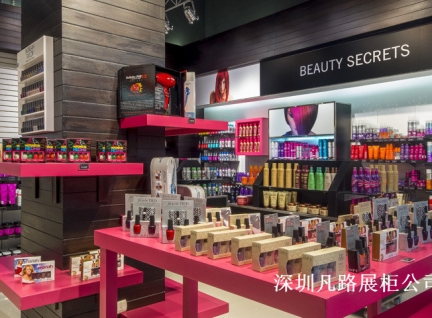 深圳彩妆店化妆品柜台设计展示效果图