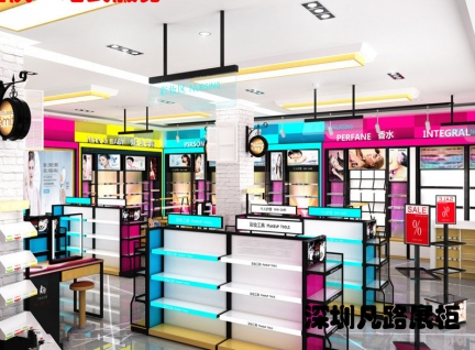 11月云南客户订制新款亚克力化妆品柜台展示效果图
