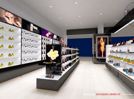 凡路出口意大利化妆品专柜设计案例效果图