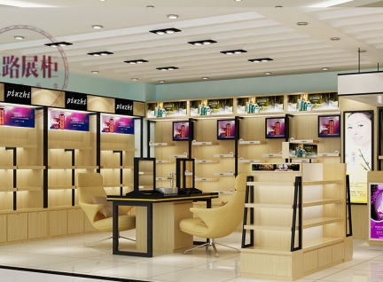 化妆品展柜_化妆品展柜定制_化妆品展柜效果图