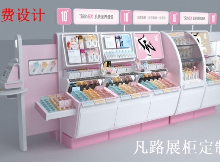  凡路定制展柜粉色系列，糖果店的摆放