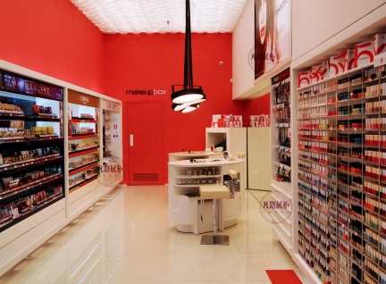 亚克力化妆品店展示柜案例