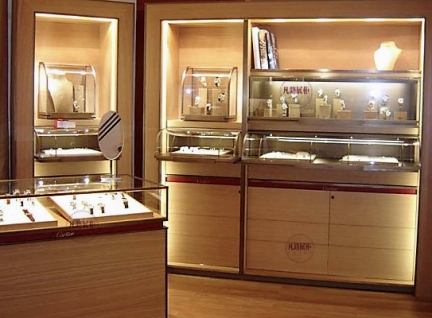 珠宝店展示柜整店设计制作效果图