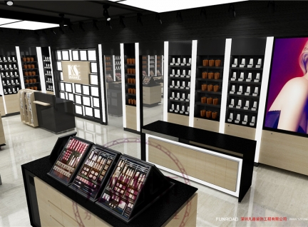 Judy刚果化妆品店展架、展柜定制项目