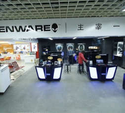 大型购物商场电子产品展示柜台设计效果图