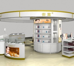 御Louis品牌化妆品展示柜设计风格效果图