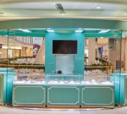 商场化妆品展柜亚克力订制设计效果图