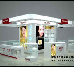 xy-新款化妆品展柜柜台陈列效果图-可来图订制