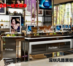 深圳客户定制商场高端品牌化妆品柜台展示效果图