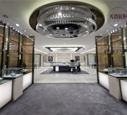 珠宝店展柜设计，木质烤漆高端定制类珠宝柜台
