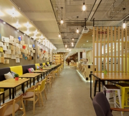木质烤漆图书馆展柜效果图