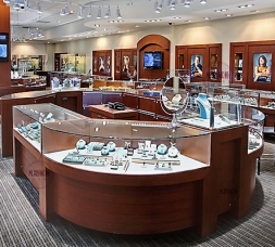 欧美珠宝店不锈钢展柜制作效果图