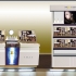 中高端亚克力化妆品展柜设计陈列效果图