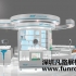 2017新款木质烤漆中岛化妆品展示柜台设计效果图-可订制