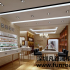 彩妆木质烤漆品牌店化妆品展示柜台制作效果图-可订制