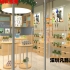客户化妆品店实木化妆品柜台订制展示效果图