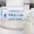 高端彩妆烤漆化妆品展示柜，现场展示效果