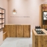 复古木质化妆品展示柜，凡路设计制作展柜效果图