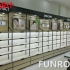 现场化妆品柜台展示效果，展示柜实物效果图