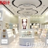 高端展示护肤品的定制展柜，效果图
