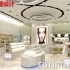 高端展示护肤品的定制展柜，效果图